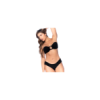 Bikini Bandeau Noir avec Anneau Central 